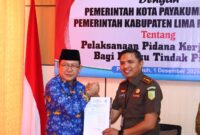 Pemko Payakumbuh dan Kejari Teken Kerjasama Penerapan Pidana Kerja Sosial