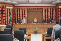 Sekretaris Daerah Kota Payakumbuh Rida Ananda menyampaikan jawaban dan tanggapan Pemkot terhadap pandangan umum fraksi-fraksi DPRD mengenai P-APBD 2026.