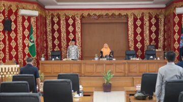 Sekretaris Daerah Kota Payakumbuh Rida Ananda menyampaikan jawaban dan tanggapan Pemkot terhadap pandangan umum fraksi-fraksi DPRD mengenai P-APBD 2026.