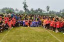 Peserta Liga Askot PSSI Kota Payakumbuh kelompok usia KU-8, KU-10, KU-12 dan KU-14 mengikuti kompetisi di Lapangan Perisai, Parik Muko Aia, Ahad (13/9/2026).