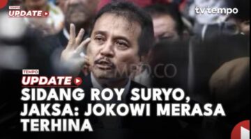 Sidang Roy Suryo, Jaksa: Jokowi Merasa Terhina
