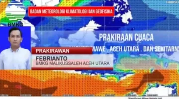 BMKG Malikussaleh Prediksi Potensi Hujan Terjadi di Langsa dan Bireun Malam Ini
