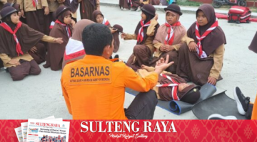 Basarnas Palu Ajak Siswa Belajar Keselamatan