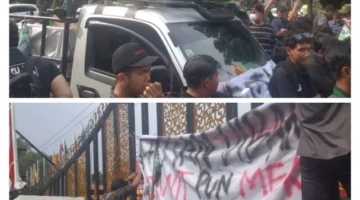 HMI Pekanbaru Kembali Demo DPRD Riau Tuntut Kaderismanto Bertemu Massa, Desak Penanganan Karhutla