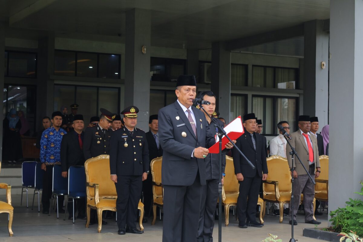 Wakil Wali Kota Payakumbuh Elzadaswarman menyampaikan pesan kepada generasi muda seusai upacara Hari Kesaktian Pancasila 2026 di Payakumbuh, Kamis (1/10/2026).