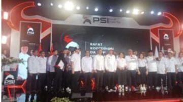 Kader PSI Bogor Raya membludak di acara Rakorda yang dihadiri Joko Widodo dan Kaesang Pangarep.