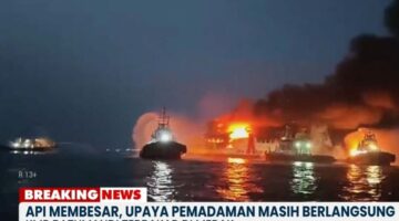 Update KMP Batu Mandi: Api Masih Berkobar